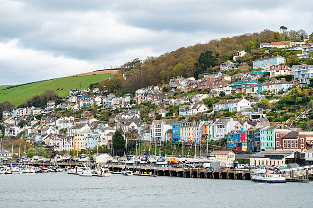 istock Dartmouth town and marina under cloudy sky in devon, england 2206882449