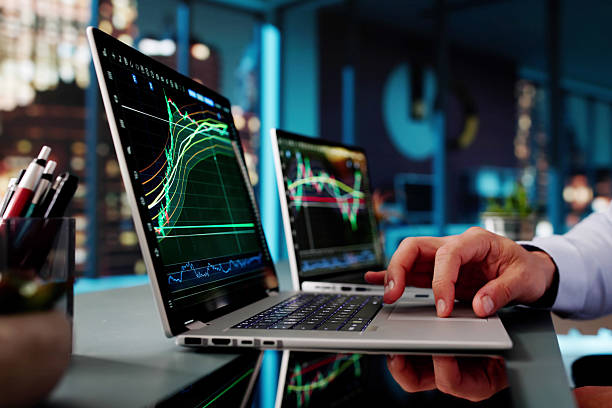 istock Man Trading Stock Market Exchange Online 2206885091
