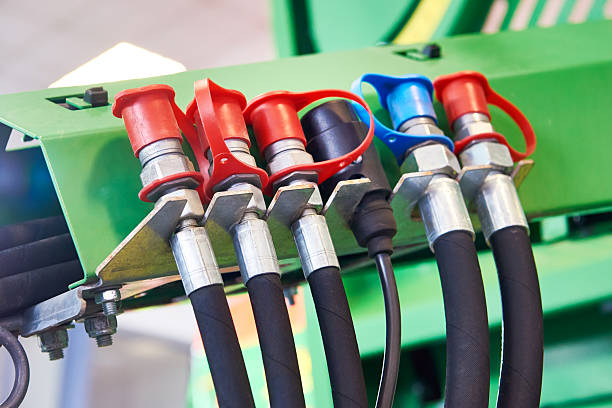 istock Hoses of hydraulic machine 2206889311