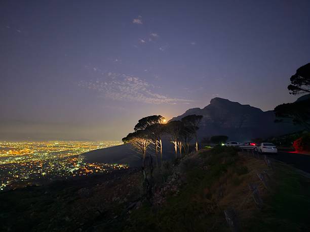 istock City lights, Mountain, Trees and Evening sky 2206896321