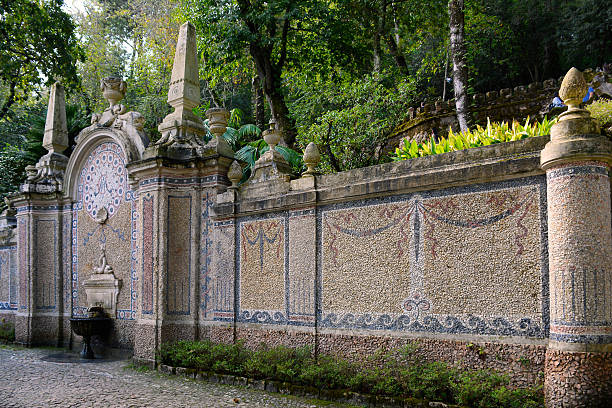 Sintra, Portugal - October 8, 2024: View of the fountain of abundance.