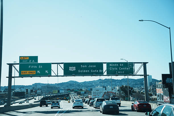 istock Signage along busy freeway in San Francisco, California 2206903265