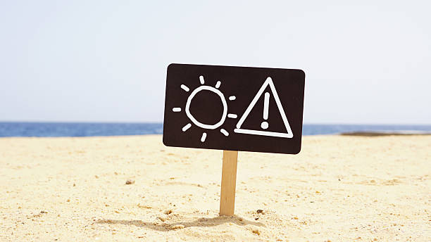 Sun protection and sunscreen usage during summer sunbathing holiday and solar activity.