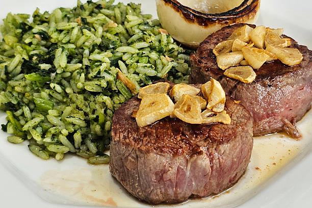 Side dish: broccoli rice and fried onions