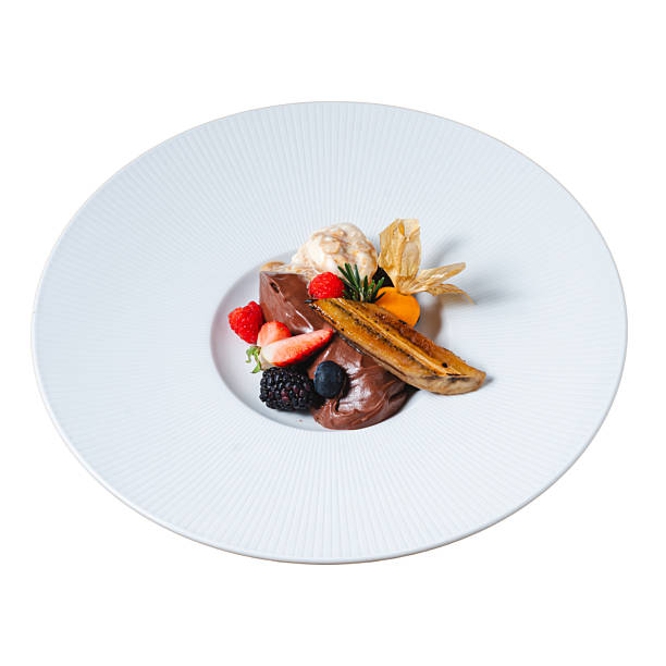 istock Culinary delight elegant chocolate dessert with fresh fruits close-up 2206919730