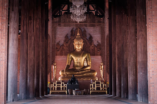 istock Big Buddha statue in Thai temple 2206922839