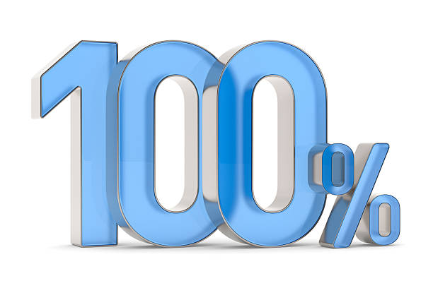 istock One hundred percent on white background. Isolated 3D illustration 2206930228