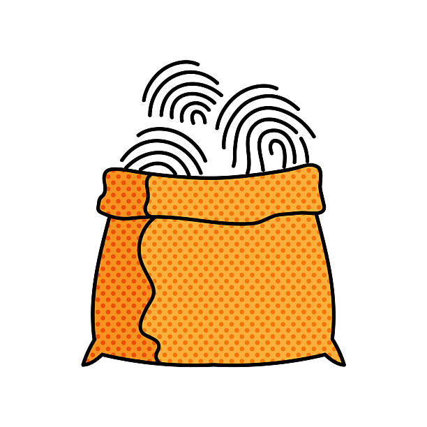 fingerprint identity harvest halftone hand drawn color vector illustration fingerprint identity harvest halftone hand drawn color vector illustration thumbprint people cartoons stock illustrations