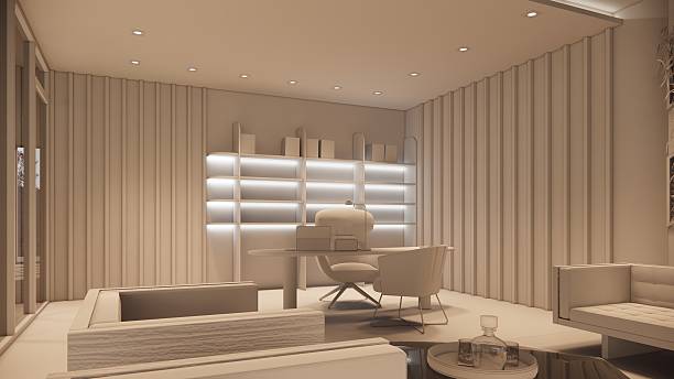 istock 3D image of a environmentally friendly office space.3D image of an environmentally friendly coworking office space 2206942050