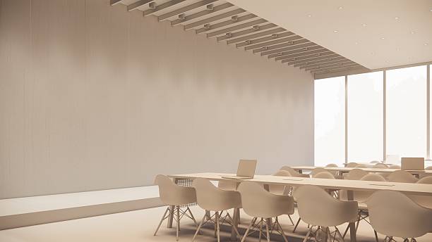 istock 3D image of a environmentally friendly office space.3D image of an environmentally friendly coworking office space 2206942265