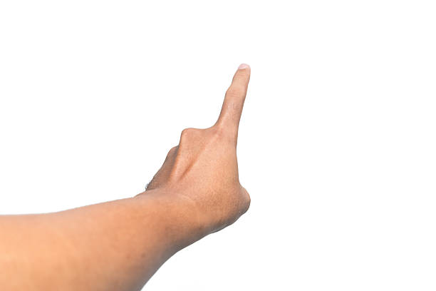 istock male hand touching or pointing gesture isolated on white background 2206944267