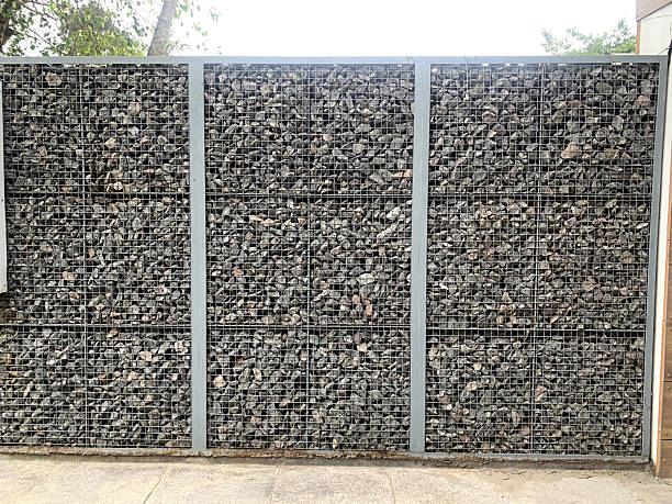 istock Gabion Wall with Rocks for Erosion Control 2206944493