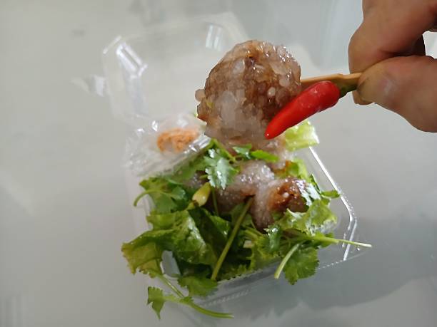 istock Sago stuffed with pork and chili 2206945579