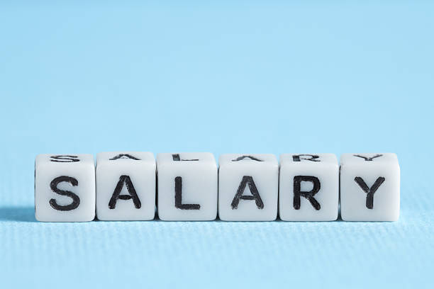 istock Word Salary made of cubes on light blue background 2206950153