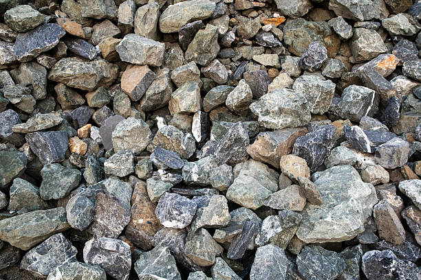 Large rock piles for construction and industrial use