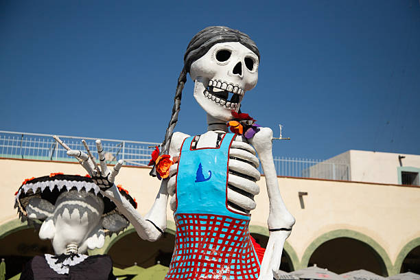 Day of the dead decoration at market