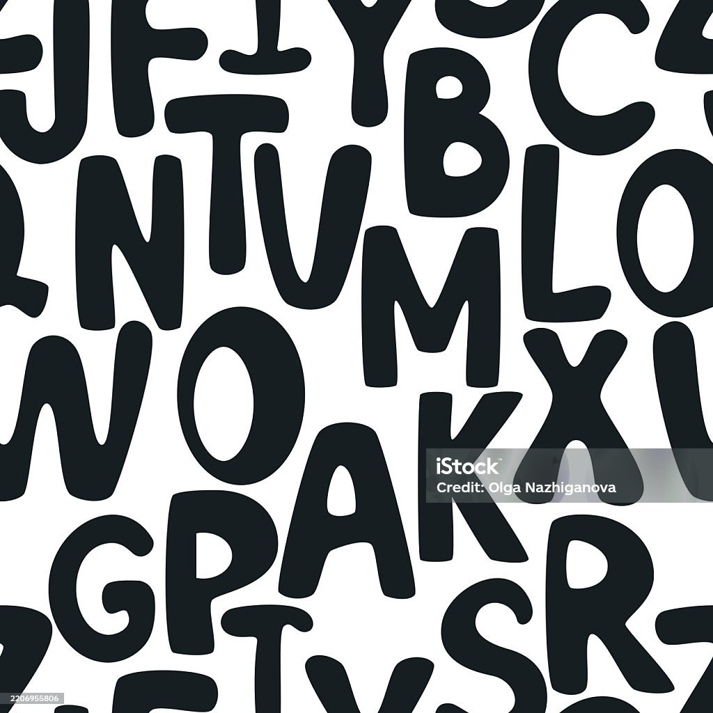Simple Letter Pattern Pattern With Letters Stock Illustration - Download Image Now - Alphabet ...