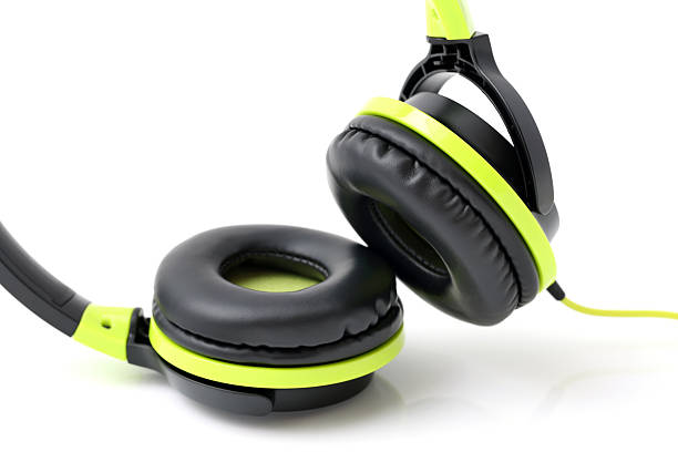 istock black headphone or earphone on white 2206957343