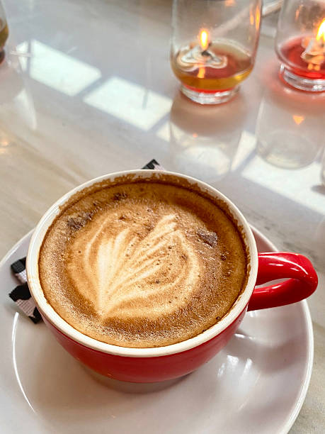 istock Perfectly Crafted Latte with Heart-Shaped Foam 2206957464