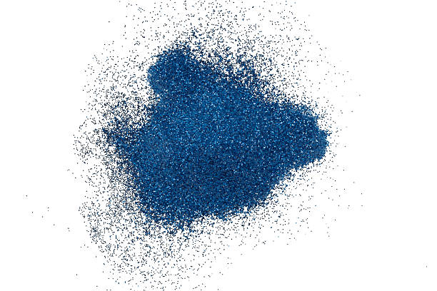 istock Blue glitter powder isolated on white background 2206960201