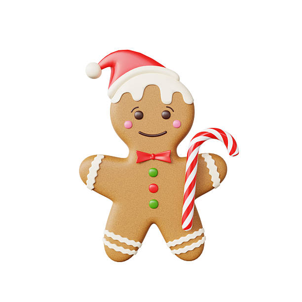 istock An adorable gingerbread man isolated on white background 2206960230