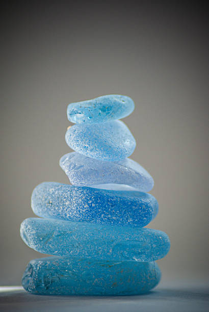 istock Glass pyramid. Sea glass. Frosted multi-colored glass. 2206960642