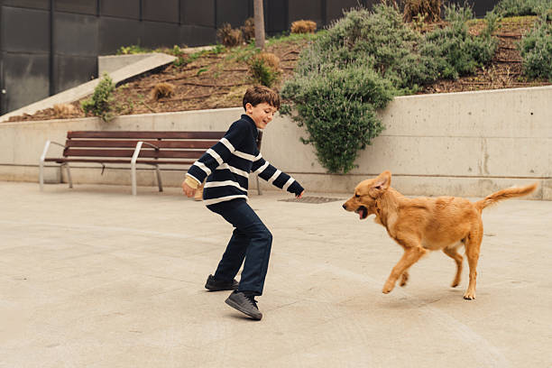 Family with dog