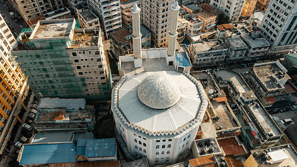 istock Stunning drone shot capturing a Muslim mosque in Dar es Salaam, 2206970250