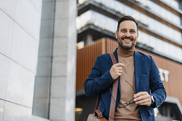 istock Confident professional man smiling outdoors 2206971812