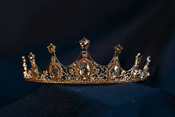 istock Luxury golden crown with citrine gemstones and diamonds 2206977747