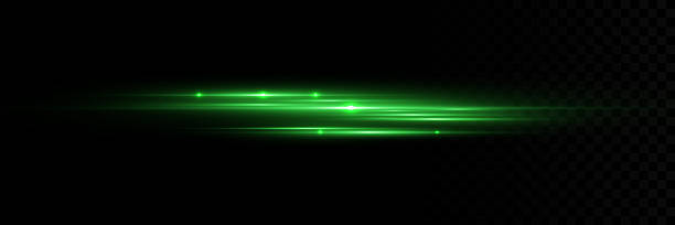 istock Glowing Speed ​​Traces. green Speed. Electric Horizon. Neon Speed ​​Flow. 2206990253