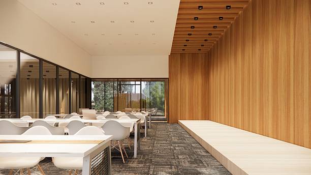 istock 3D image of a environmentally friendly office space.3D image of an environmentally friendly coworking office space 2206993905