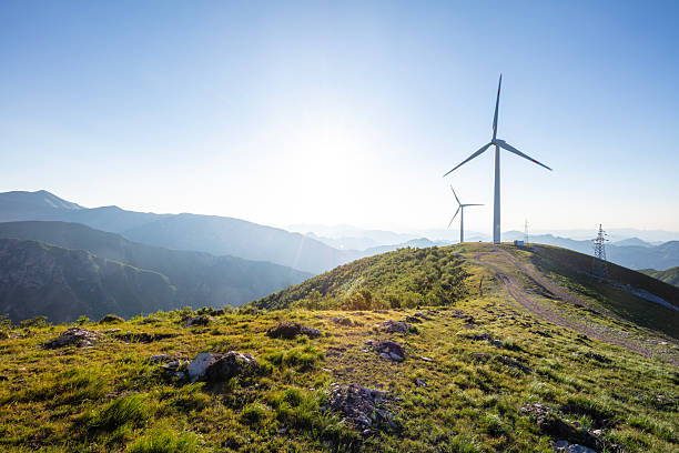 istock The wind power tower on the mountain 2206994516