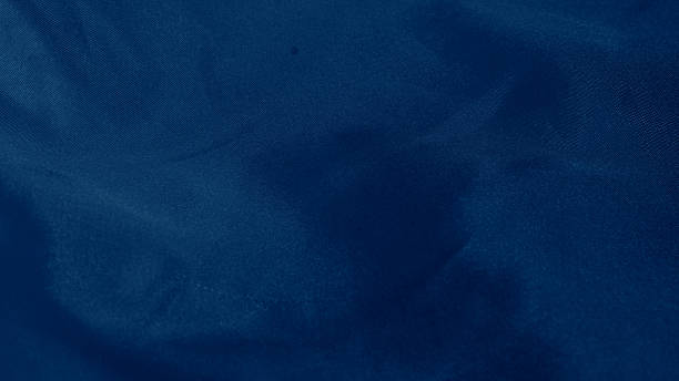 istock Dreamy silk texture in soft blue shades with flowing waves and delicate glow 2206994656