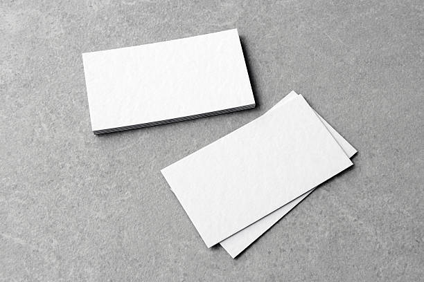 istock Business card on grey background. 2206996514