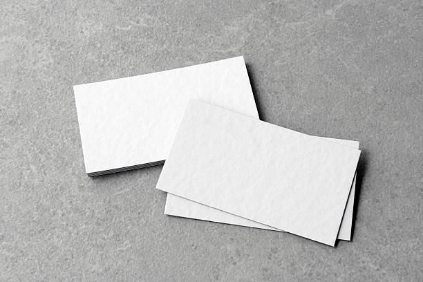 istock Business card on grey background. 2206996543