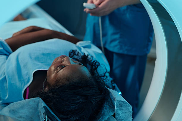 istock Undergoing Medical MRI Scan Procedure in Hospital Room 2207001991