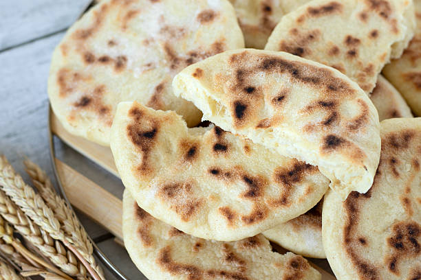 istock Homemade pita bread in kitchen 2207004570