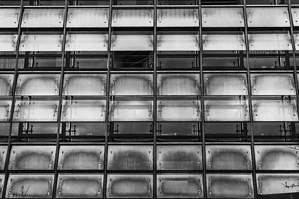 Gray abstract background, windows in full framed