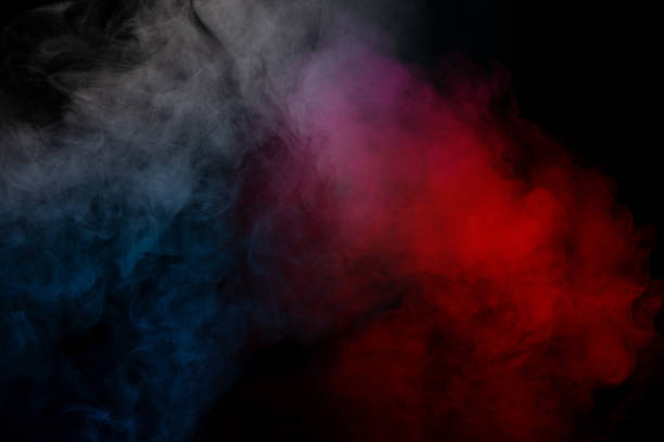 istock Orange and red steam on a black background. 2207007420
