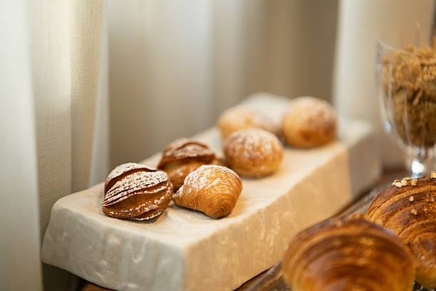 istock Neapolitan Sfogliatelle in the hotel room for breakfast 2207008358
