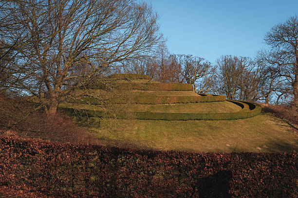 istock Visiting a tiered garden in Denmark with vibrant greenery and blue skies 2207010365