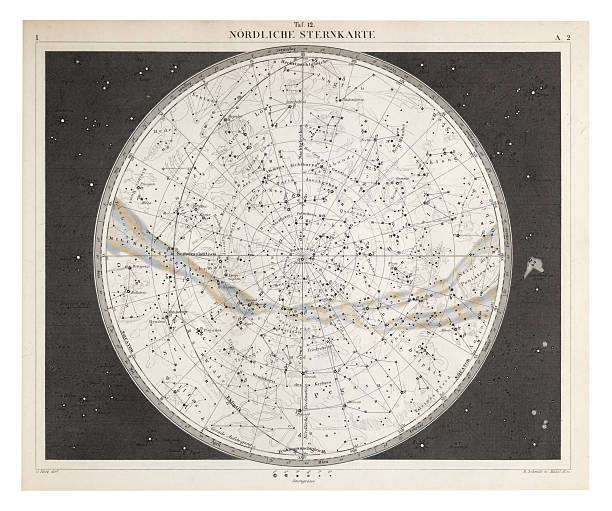 istock Map of the Northern Heavens Engraving Antique Illustration, Published 1851 2207014482