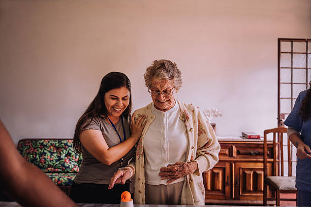 istock Volunteers playing pranks on elderly women in nursing homes 2207018224