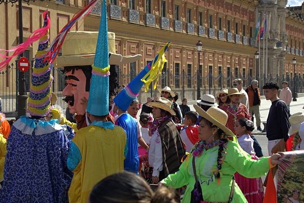 A spectacular samba parade takes over Seville, where samba schools march through the streets, showcasing their skills, colorful outfits, and high-energy dance performances.