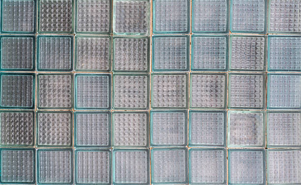 istock Textured glass block wall with transparent surface 2207025151
