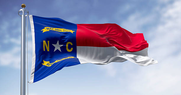 istock North Carolina state flag waving 2207029000