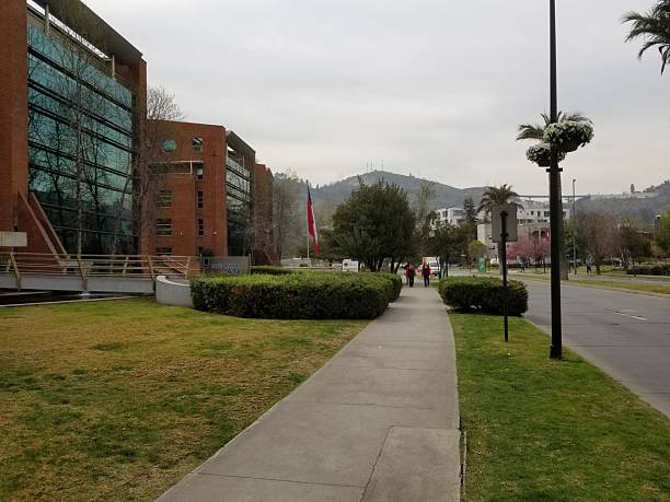 istock Modern office building and surroundings on a cloudy day 2207032804