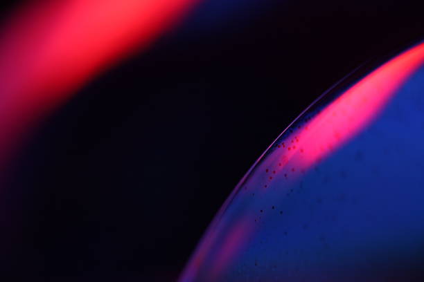 istock Red and blue liquid background, dark scientific abstraction 2207040553