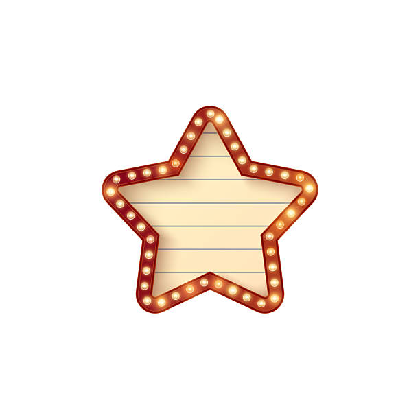 istock Vintage circus frame or label in the shape of a five-pointed star. 2207046661